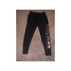 Pink Victoria’s Secret joggers